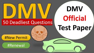 DMV Practice Test 2023 Official Written Test Paper The 50 Deadliest Questions [upl. by Nnairek]