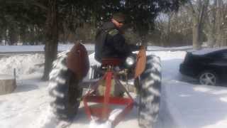 Plowing snow with the Ford 9 N [upl. by Sinnod]