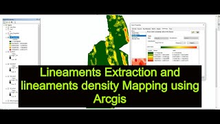 Lineaments Extraction and density Mapping using ArcGIS [upl. by Rehm]