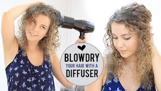 How to blowdry your hair with a diffuser [upl. by Akissej]