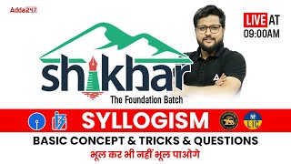 Syllogism Basic Concepts With Tricks amp Questions🔥  Shikhar Foundation Batch  RRB  IBPS  SBI 2024 [upl. by Amanda887]