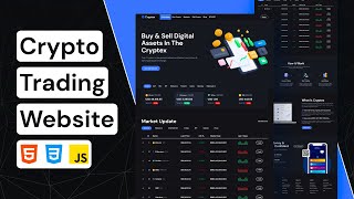 How to Build Your Own Crypto Website Using HTML CSS JavaScript [upl. by Akinaj]