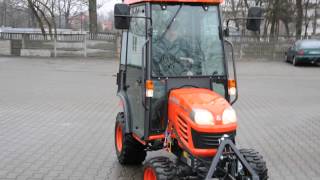 Traktorek komunalny Kubota BX2350 z kabiną polskiego producenta [upl. by Elbring921]