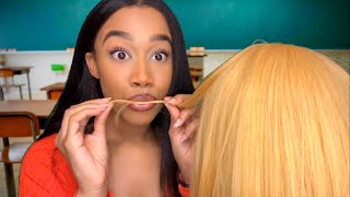 ASMR Girl In The Back Of The Class Eats Your Hair 😋💆‍♀️ ASMR Hair Play  Personal Attention [upl. by Erlandson]