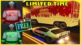 How to get Happy Holidays Hauler limited time festive Ecola amp Sprunk Sweater  GTA Online EVENT [upl. by Janis]