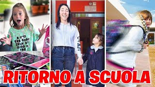 3 STORIE DI MAMMAGIULIA E FIGLIACHIARA A SCUOLA  PRIMO GIORNO DI SCUOLA SCAPPATA BACK TO SCHOOL [upl. by Tamar]