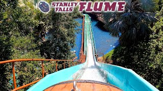 Stanley Falls Flume 4K Front Seat POV  Busch Gardens Tampa Bay [upl. by Xirtaeb33]