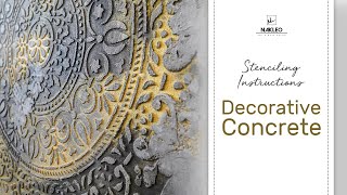 6 Easy Steps  Stenciling Instructions Decorative Concrete  Creative Stencil Pattern Application [upl. by Hbaruas]