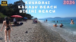 KUSADASI BEACH WALK 2024 Walking Tour  4k UHD 60fps  KUŞADASI TÜRKİYE [upl. by Brinn]