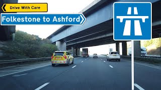 Driving Folkestone To Ashford  M20 Motorway [upl. by Annia]