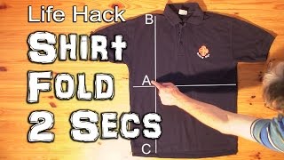 How to Fold a Shirt in Under 2 Seconds [upl. by Eleen]