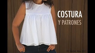 DIY Costura Como hacer Blusa Plumeti patrones gratis [upl. by Llebanna]