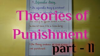 Penology  Theories of punishment [upl. by Nehpets]