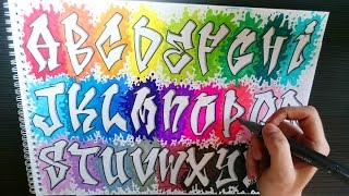 Abecedario en graffiti con todas las letras [upl. by Leanna]