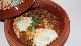 Tajine dyal Kefta  Tajine mit Hackfleisch und Ei  Tajine de Kefta aux oeufs [upl. by Anuahsal547]