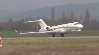 Bombardier BD7001A10 Global Express LandingampTake off [upl. by Ennaylil]