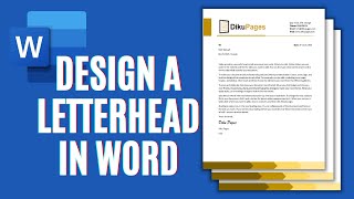 How to Create a Business Letterhead in Word  Letterhead Template Design [upl. by Trudy558]