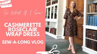 Cashmerette Roseclair Wrap Dress SewALong Vlog  So What If I Sew [upl. by Eirrak996]