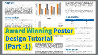 How to make an academic poster in powerpoint  Part 1 [upl. by Yllod]