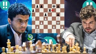 Legitimate chess game  Nihal Sarin vs Magnus Carlsen 9 [upl. by Gerdi]