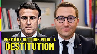 Macron panique  première victoire pour la DESTITUTION [upl. by Anaila167]