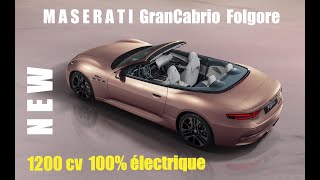 MASERATI GranCabrio Folgore 100 électrique  Rouler à ciel ouvert sans bruit [upl. by Hauge]