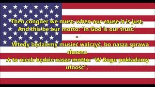 Hymn Stanów Zjednoczonych Ameryki  Anthem USA ENPL Tekst [upl. by Keifer133]