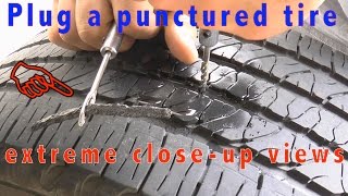 How To Plug a Car Tire  Tire Repair  HazardSports [upl. by Bevus187]