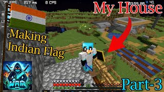 Making Indian Flag And My House In War Smp  Part3  Hindi  minecraft [upl. by Nali]