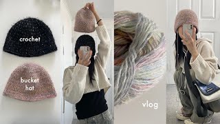 💬 vlog  동그란 것은 어쩐지 마음에 들어  crochet bucket hat [upl. by Noitna]