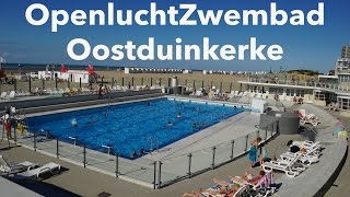 OOSTDUINKERKE zeedijk OPENLUCHTZWEMBAD Sfeer STRANDBAD [upl. by Quintin]