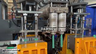 500ml HDPE bottle extruder blow moulding machine double station double die headdawson [upl. by Atul]