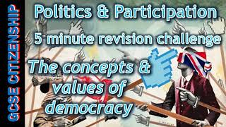 GCSE Citizenship Politics amp Participation  What is democracy Paper 1  Section B [upl. by Annahsirhc]