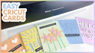 CRICUT FOR CARDMAKING 5 Easy Beginner Tutorials [upl. by Ferullo834]