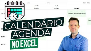 Planilha Calendário Agenda Excel  Download Grátis  Como Fazer Calendário Agenda no Excel [upl. by Nylemaj]