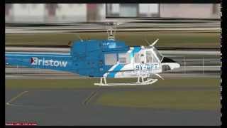 FSX Bell 212 Hover TaxiTakeoff Redcliffe [upl. by Cristabel]