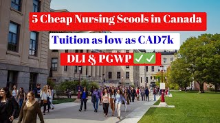 5 Of The Cheapest Nursing Schools In Canada For International Students  Study In Canada 2024 [upl. by Haduhey]