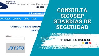 Consulta SICOSEP guardias de seguridad  Ministerio del Interior [upl. by Annabelle187]