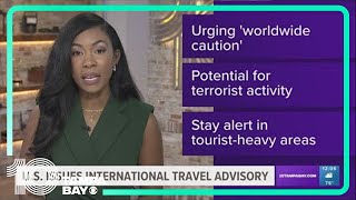 US issues international travel advisory [upl. by Marc]