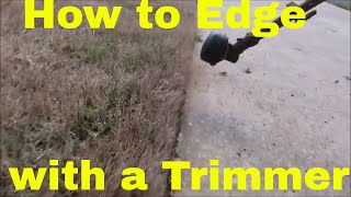 How to Edge a Lawn with a String Trimmer Correctly [upl. by Aritak]