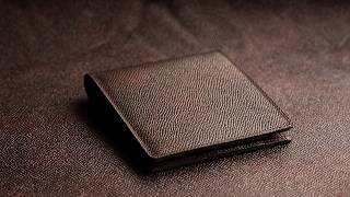 Making a HANDMADE Wallet in the Finest Calf Leather [upl. by Horter427]