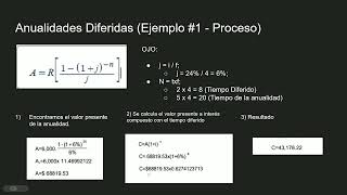 Matematica Financiera  Anualidades Diferidas  Video Tutorial  UASD Santiago [upl. by Asyle]