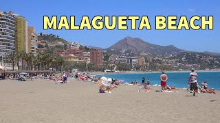 MALAGUETA BEACH  MALAGA SPAIN 2023 4K [upl. by Alisa]