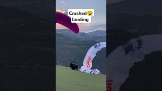 Todays 2 gliders crash landing 🤣watch end🤣flyingparaglidertakeoffytviralytshortyoutubestudio [upl. by Newra307]