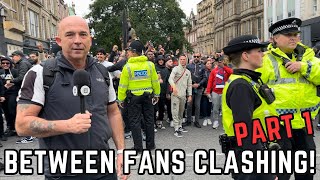 Thee BEST Inside Footage of NUFC amp PSG Fans Clashing at the Bigg Market amp Ultras March [upl. by Jeanelle865]