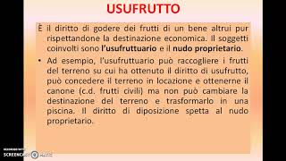 I DIRITTI REALI DI GODIMENTO [upl. by Pederson539]