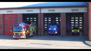 TWO PUMPS  WATCH MANAGERS VEHICLE  Bradford Fire Station Turnout West Yorkshire Fire amp Rescue [upl. by Inail]