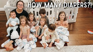 5 KIDS in diapers How many do we change in a day [upl. by Xaviera]