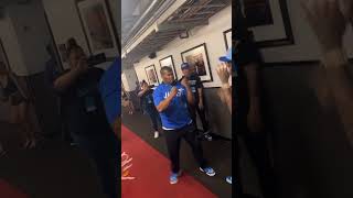 Crip Mac and Blueface shadow boxing back stage at Druski show in Los Angelous California [upl. by Fisk]