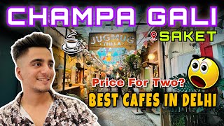 Champa Gali Saket Delhi😱 Places To Visit In Delhi  Best Cafes In Delhi [upl. by Ahsitak]